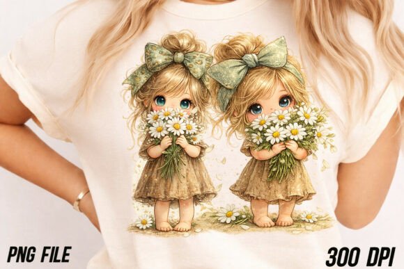 Download Cute Whimsical Girls PNG Designs - Design Collection