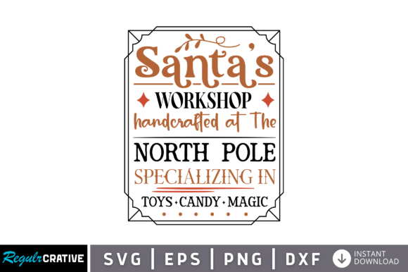 Download Santas Workshop Handcrafted SVG Design - Design Collection