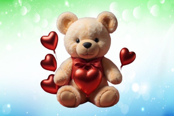 Download Valentine's Day Teddy Bear Illustrations - Premium Bundle