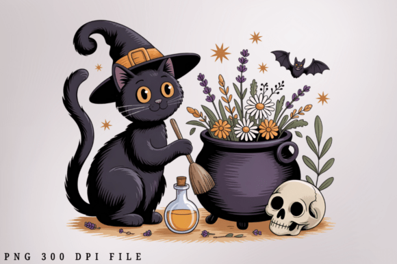 Download Cute Black Cat PNG Design - Design Collection