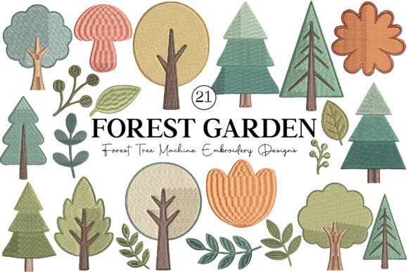 Download Whimsical Trees Embroidery Designs - Design Collection