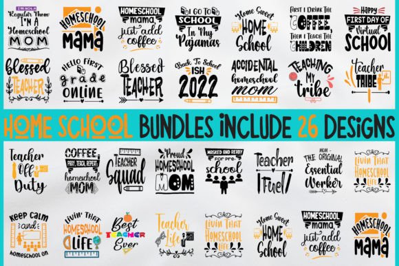 Download Home School Bundles Include 26 Designs - Design Collection