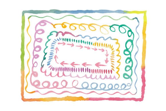 Download Watercolor Border Design for Page Layout - Design Collection