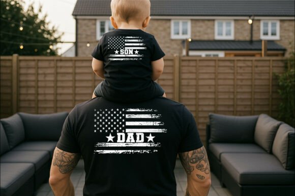 Download Patriotic Dad Son Matching Shirt Design - Design Collection
