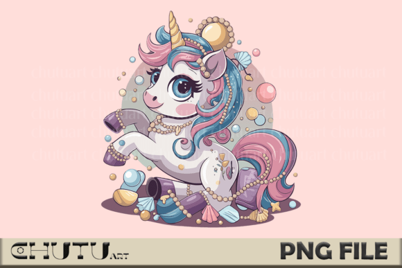Download Cute Unicorn PNG - Ocean Princess Design - Design Collection
