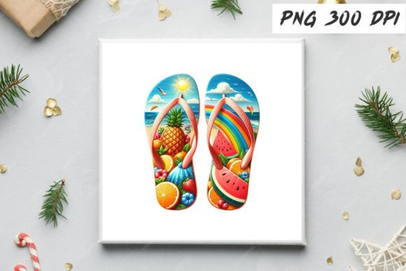 Download Summer Flip Flop Sandal Clipart Design - Design Collection