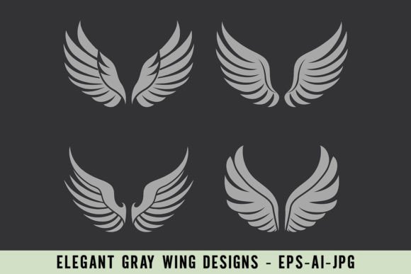 Download Elegant Gray Wing Designs - Design Collection