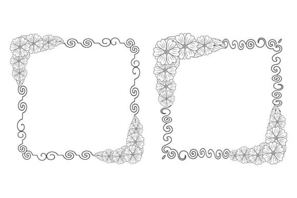 Download Decorative Line Floral Page Border - Premium Resources